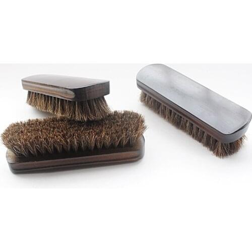 24 Pcs / Lot Horse hair shoe brush , shoe oil polish tool, scrub suede fur, leather shoes cleaning tools