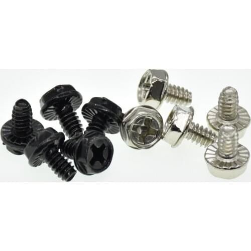 50Pcs 6-32*6 Thread Teeth Outside Hex Computer PC Case Cooling Fan Toolless Adjustment Screw Thumbscrews Thumb Screw