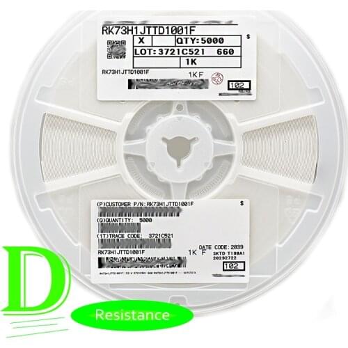 5000 Pcs A Scroll Car Gauge Resistor 0603 F 1K 1% 0.125W 1/8W RK73H1JTTD1001F Original