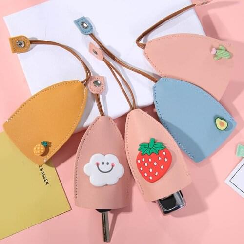 Cute Fruits Unisex Pull Type Key Bag PU Leather Key Wallets Housekeepers Car Key Holder Case New Leather Keychain Pouch