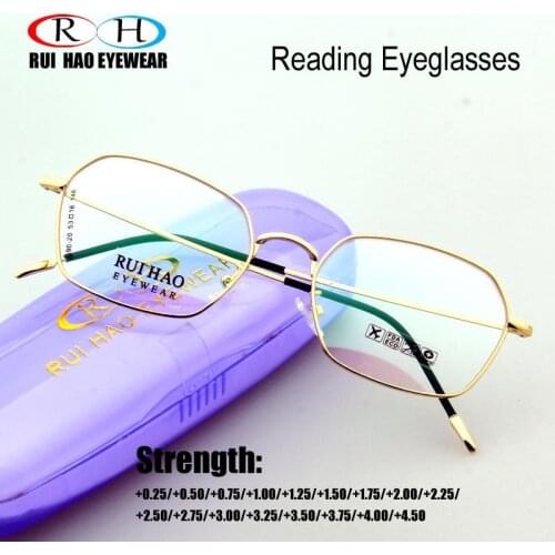 RUI HAO EYEWEAR Brand Fashion Reading Glasses Retro Design Presbyopic Eyeglasses Read Spectacles Optical Prescription