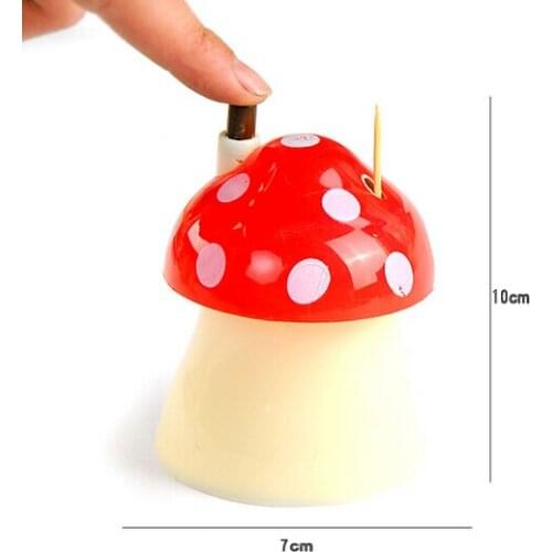 Cartoon Mushroom Toothpick Holder Dispenser Box Novelty Gift Creative Style Design Automatic dispenser +B A4-8