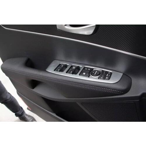 For KIA Sorento L 2015 4PCS ABS Chrome Car Door Armrest Window Glass Lifter Button Frame Cover Trim Car Styling Accessories