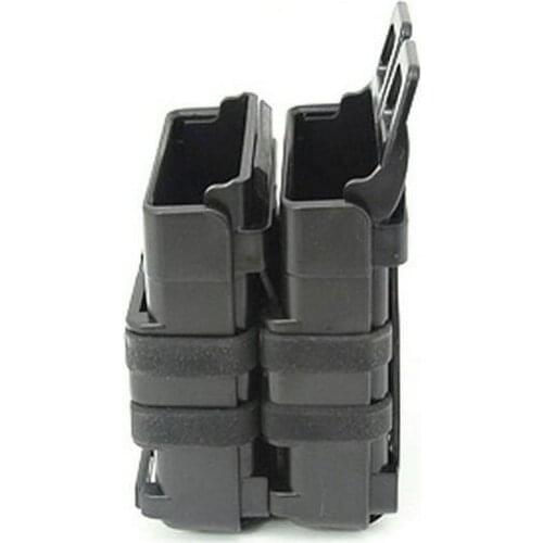 EFOSE New FAST DOUBLE Magazine Holster Pouch Set MOLLE SYSTEM(BK),7.62mm