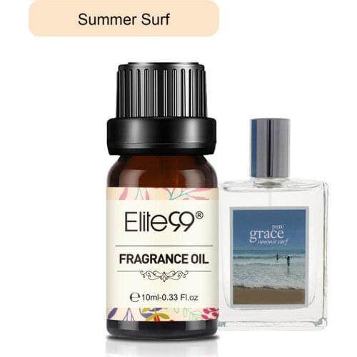Elite99 Summer Surf Fragrance Oil 10ml Lemon-scented Teatree Snow Fairy Purification Balance Rosewood Essential Oils For Perfume