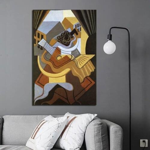 Juan Gris Painter Canvas Painting Print Living Room Home Decoration Modern Wall Art Oil Painting Posters Pictures Accessories