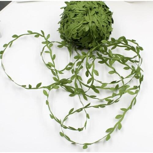 10Meter Green Silk Leaf-Shaped Artificial Leaves Garland Fake Plants for Home Wedding Party Decoration DIY Wreath Gift Vine Leav
