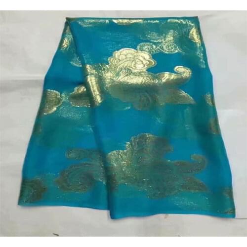 CEP/ Hot Sale 5 Yards High Quality Silk Gilding Georgette Woman Garment Tulle Lace Fabric for Daily Party! (02145