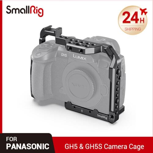 SmallRig GH5 Camera Cage for Panasonic GH5 & GH5S W/Cold Shoe Mount For Monitor Holder , Flash Light DIY Options 2646