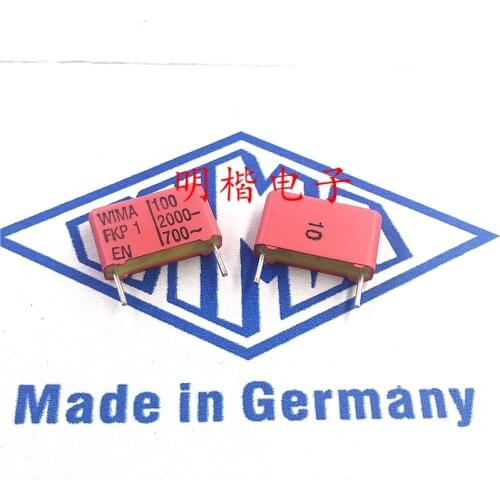 10pcs German Weimar capacitor WIMA FKP1 2000V 0.0001UF 2000V101 100PF foot distance 15mm