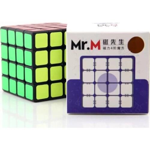 Shengshou Mr.M Magnetic Cubes 4x4 Speed Cube Magic 4x4x4 Magnet Positioning Mrm 4 Cubo Magico 4*4 Magnets Cube Black Game Puzzle
