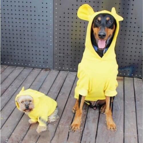 Cute Pet Dog Clothes Winter Warm Hoodie Parent-Child Outfit for Small Medium Large Dogs Doberman Schnauzer Pug Jacket Coat TLC21