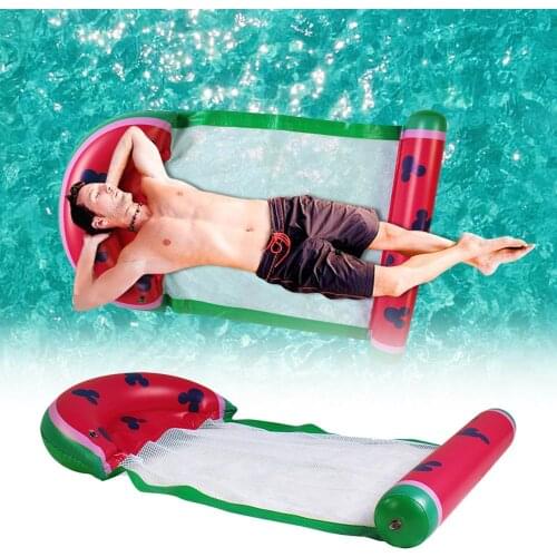 Inflatable Pool Float Watermelon Water Floating Hammock Lounge Floating Row For Swimming Pool Happy Vocation