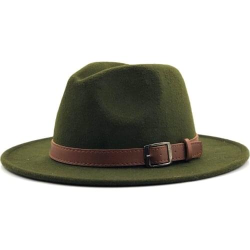 New Wool Fedora Hat Hawkins Felt Cap Wide Brim Ladies Trilby Chapeu Feminino Hat Women Men Jazz Church Godfather Sombrero Caps