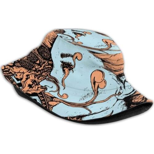 Connection Foldable Panama Bucket Hat Cap Psychedelic Psychedelia Spirituality Visionaryart Consciousness Womens Visionary