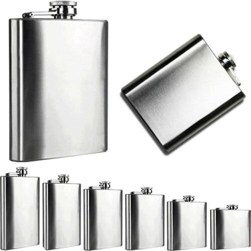 Portable 4 5 6 7 8 10 Oz Stainless Steel Hip Liquor Whiskey Alcohol Flask