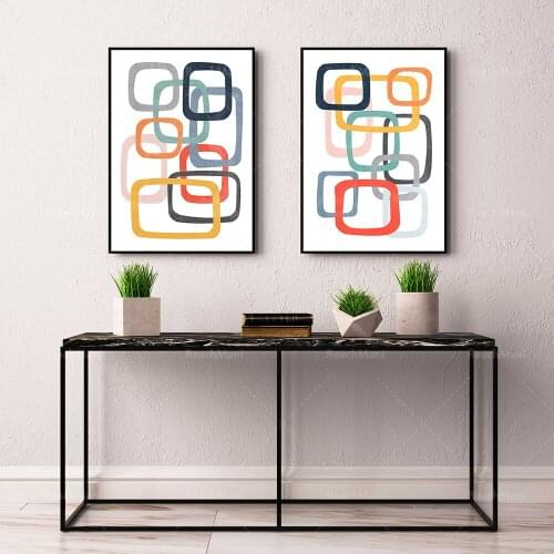 Mid Century printable posters, modern color art, wall prints, color abstract posters, art canvas