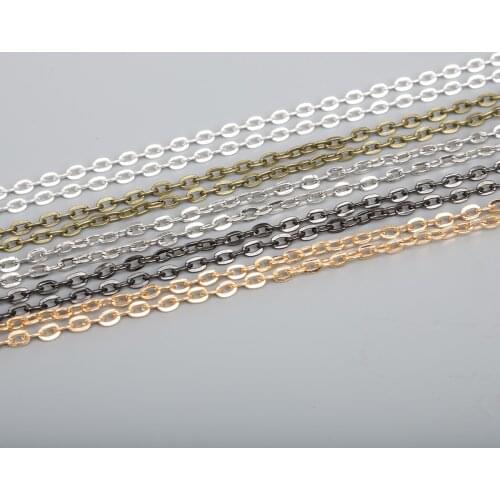 Handmade DIY Earrings Pearl Metal Chain O-Ring Chain Necklace Eardrop Jewelry Accessories Lengthened Extension Chain 5 Rice Bag