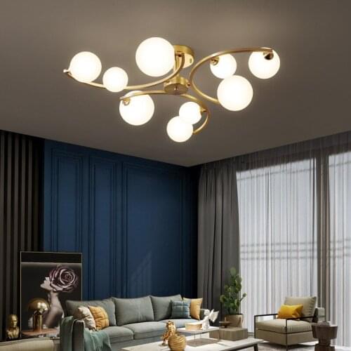 Modern Nordic Style Ceiling Light Dining Living Room Aisle Restaurant Hotel Lighting Living Room Chandeliers Pendant Glass Lamp