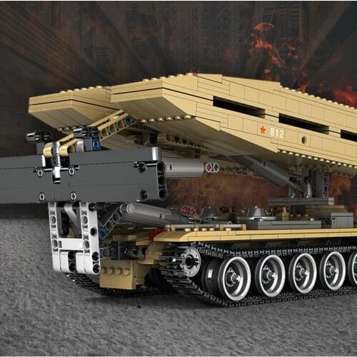 Techinic Military Series Type 84 Tank Erecting Vehicle KY10006 Building Blocks Assembling Toys Children Birthday Gifts 1155PCS