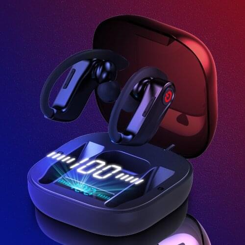 TWS Bluetooth Wireless Earphone Stereo Sport Wireless Earbuds Ear hook Headset with Charging Box Q62 Earphone PK Q67