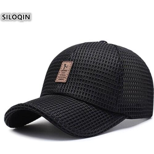 SILOQIN Womens Ponytail Mesh Cap Adjustable Size Fashion Breathable Baseball Caps Mens Ventilation Fishing Hat Snapback Cap