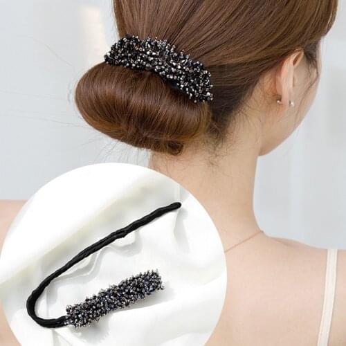 CHIMERA Rhinestone Bun Maker Crystal Updo Hair Pins Headwear Fashion DIY Twist Bun Donuts Women Accessories Hairband