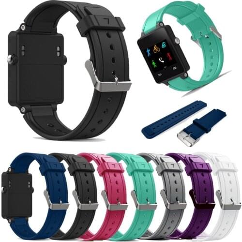 100pcs/Lot by DHL for Garmin Vivoactive Acetate Soft Silicone Replacement Wristband Strap Watch band Buckle Adjustable 11 Colors