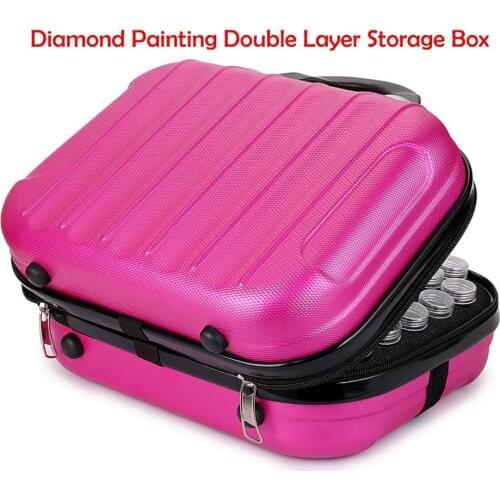 132 Bottles Diamond Painting Tools Container Storage Bag Carry Case Daimond Painting Bag Embroidery Accessories Double Layer