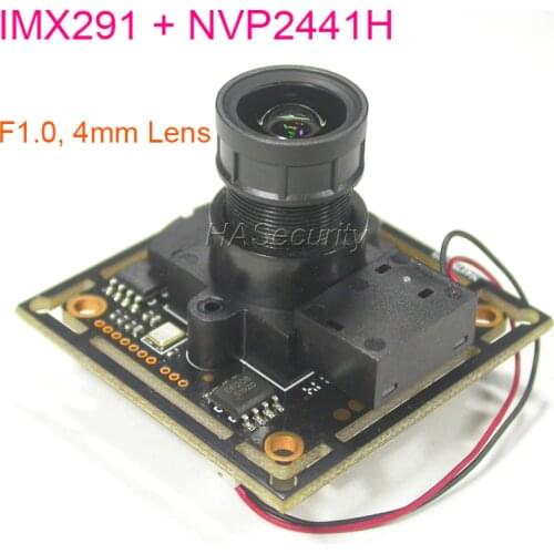 AHD-H (1080P) / CVBS(D1) 1/2.8" STARVIS IMX291 CMOS sensor + NVP2441 CCTV camera module PCB board +OSD cable +F1.0 M12 Lens +IRC
