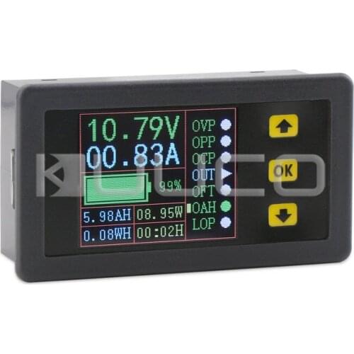 5 PCS Digital Meter Multifunction Voltage/Current/Charge and Discharge Capacity/Time/ Power Display Panel Meter/Monitor/Tester