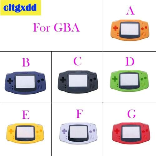 Cltgxdd 1Pcs Housing case cover + screen lens protector + stick sticker for gameboy console advance gba