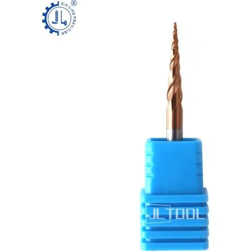 AGT HRC55° tapered ball nose end mill conical end mill tungsten steel taper for Aluminum parts, plastics, casting copper parts
