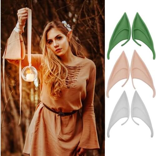 Halloween Latex Elf Ears Fairy Pixie Cosplay Hook On Fancy Dress Ears Accessory Theme Party Funny Wear