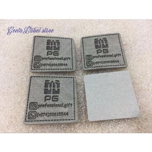 Customized leather label /pu leather /label/ garment label