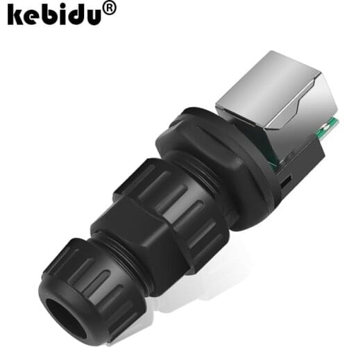 Kebidu RJ45 CAT5 CAT6 socket panel mount IP68 Waterproof wire connectors M19 adaptor Plug Socket Ethernet LAN Network Adapter