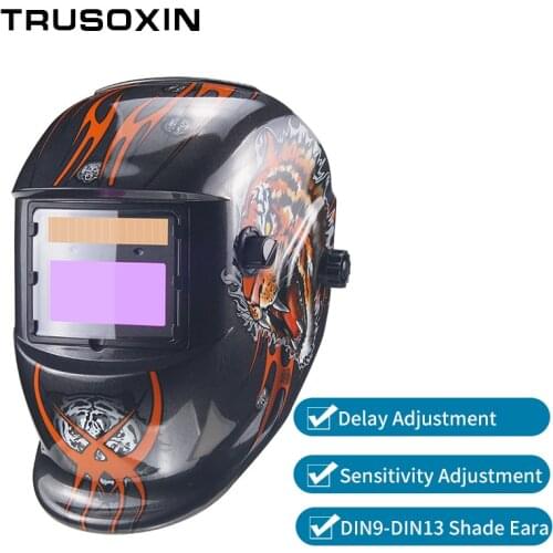Solar Auto Darkening Electric Wlding Mask/Helmet/Welder Cap/Welding Lens/Eyes Mask for Welding Machine and Plasma Cutting Tool