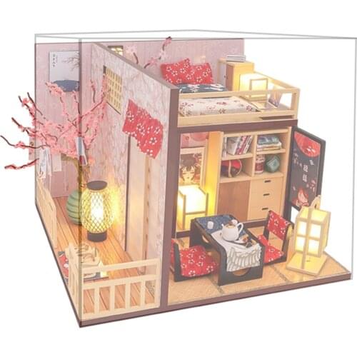 Dollhouse Miniature with Furniture Toys Music Movement DIY Dollhouse for Birthday Adults