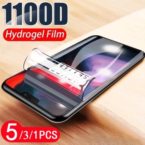 5-1Pcs soft full cover film for huawei p smart plus 2018 pro 2019 Z S 2021 2020 hydrogel film Not Glass phone screen protector
