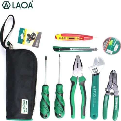 LAOA 8/9PCS Multifunction Household Tool Set Networking Pliers Repairing Tools Kit Ferramentas Herramientas Electricas Outillage