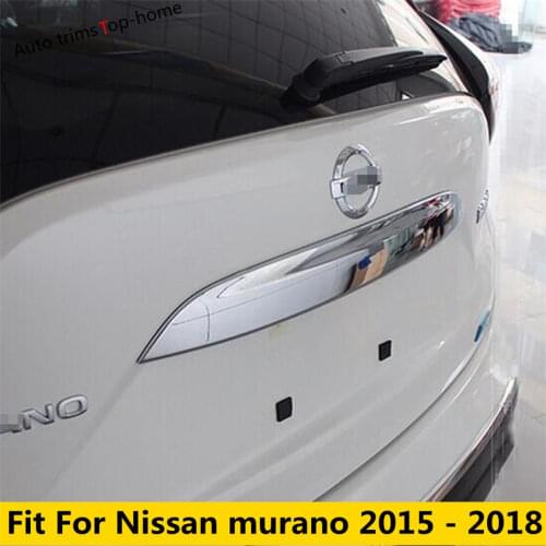 Yimaautotrims Tail Door Rear Trunk Door Decoration Strip Cover Trim Fit For Nissan Murano 2015 2016 2017 2018 Chromium Styling