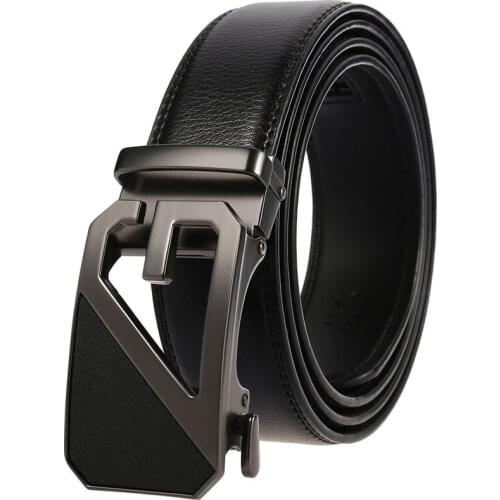 New Design Mens Leather Belt High Quality Brand Letter G Automatic Buckle Ratchet Strap for Male Men Belts Business Best Gifts