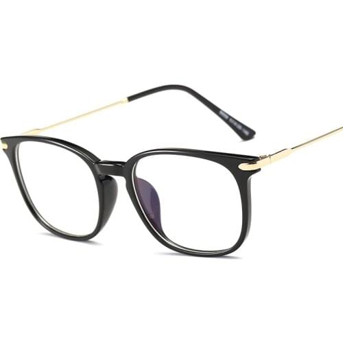 Brand TR90 Anti Blue Ray Eyeglasses Oversized Optical Myopia Eyewear Titanium Frame Black Computer Glasses Frame for Women Men