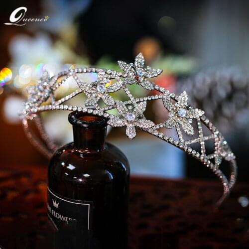 Crystal Bridal Wedding Crown Diadema Girl Diademas Para El Pelo Mujer Ozdoby Do Wlosow Headbands For Women Rhombus Bijoux Femme