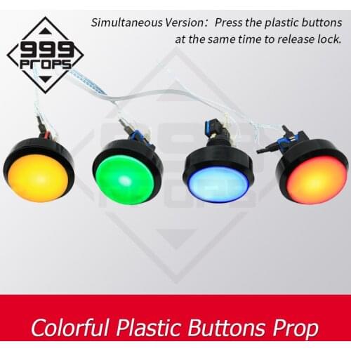 Colorful Plastic Buttons Escape Room kits Room Escape Puzzle press buttons in sequence or at the same time to open chamber room