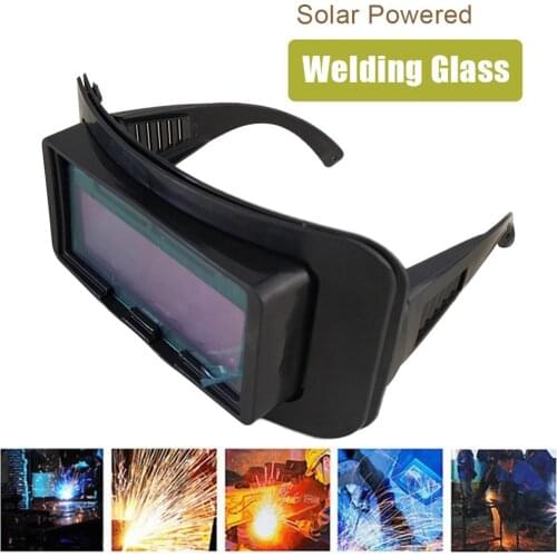 Solar Powered Ultraviolet-proof Soldering Eyeglass Auto-Darkening Welding Protection Goggles