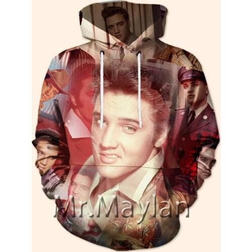The King Elvis Presley 3D Print Hoodies Men/women hiphop streetwear outwear Fans Gothic Hood Sweatshirts Jacket Top Clothes R79