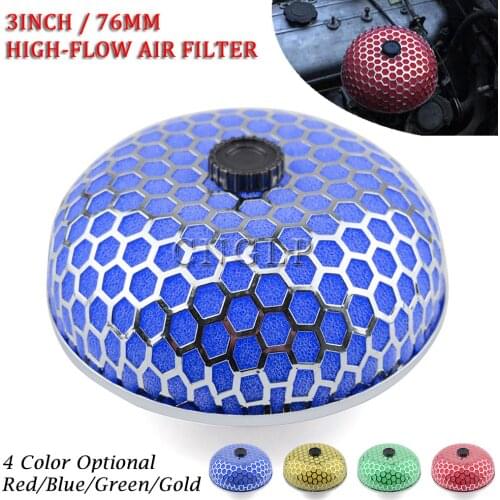 Universal Air Filter 3inch 76mm Mushroom head Racing Car AIR Filter Flow Air intake System Reloaded Cleaner