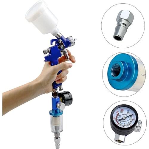 High Quality Spray Gun Air Regulator Gauge+In-line Water Trap Filter Tool Adapter Pneumatic Spray Gun Accessories Regulator