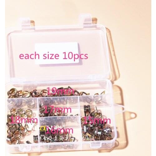 50Pcs 15-19mm for choose Fuel Spring Clip Vacuum Silicon Hose Clamp Autos Autos Spring Clip Fuel Oil Water Hose Pipe Tube Clamp